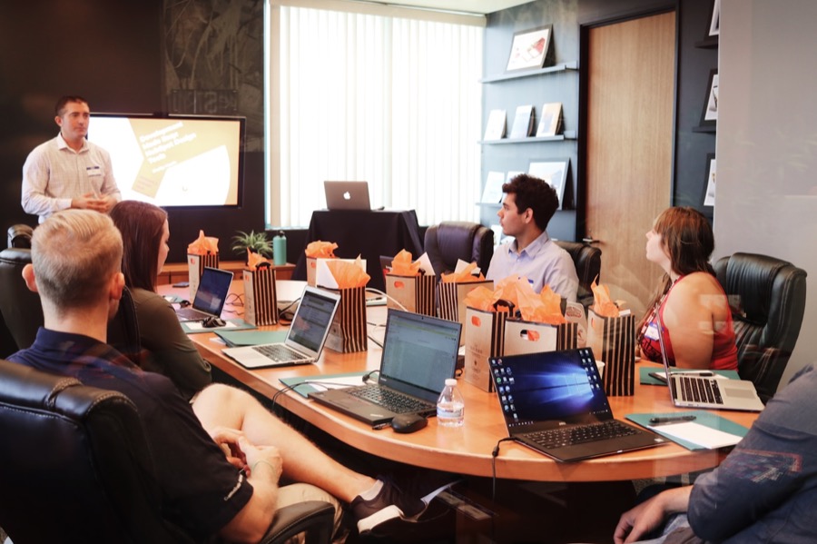 Business technology meeting