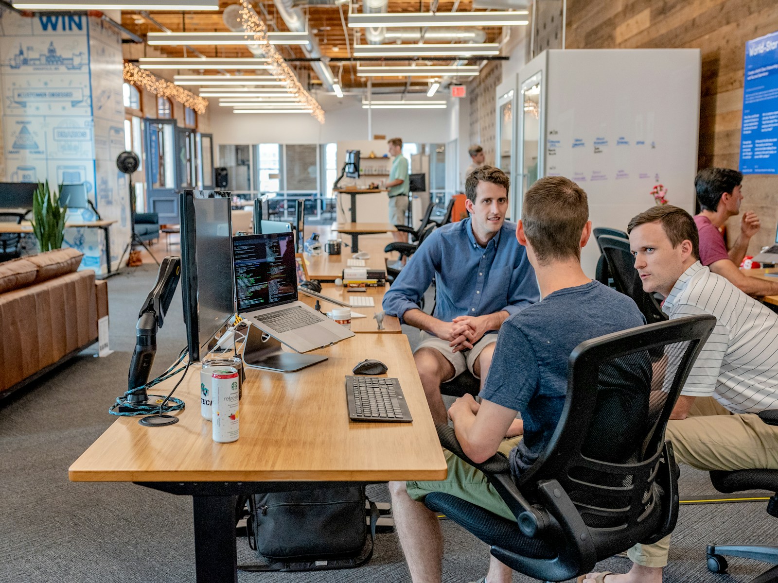 Technology team planning business infrastructure